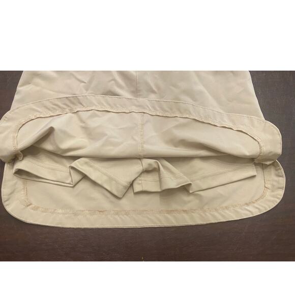 IZOD Khaki Tan School Uniform Skort Girls Size 10 Regular Elastic Waist Pockets - Picture 3 of 6